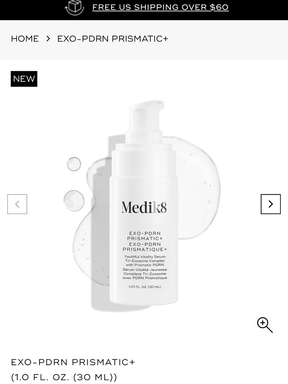 Medik8 EXO-PDRN Prismatic+ Youthful Vitality Serum — White